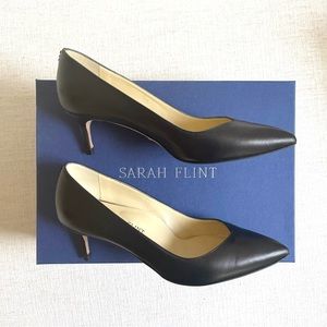Sarah Flint Black Perfect Pumps Heels Kitten Shoes Size 6.5 36.5